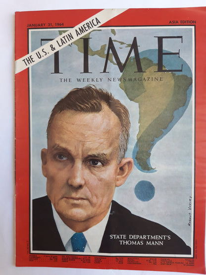 Time magazine State Department`s Thomas Mann The U.S. & Latin America Robert Vickerey 31.01.1964 Januar 1964
