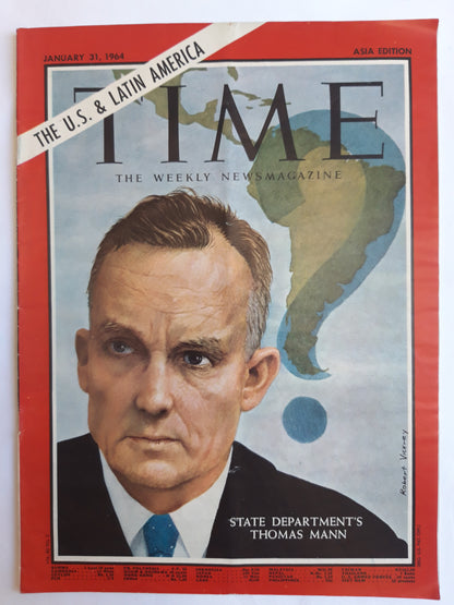 Time magazine State Department`s Thomas Mann The U.S. & Latin America Robert Vickerey 31.01.1964 Januar 1964