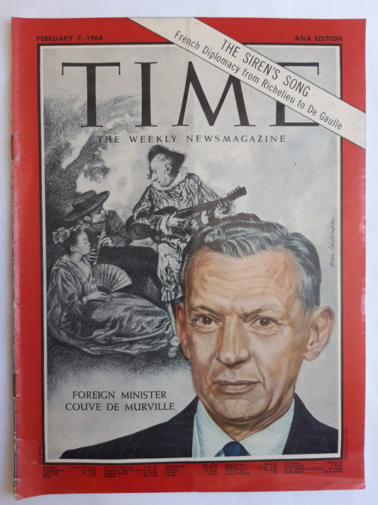 Time magazine Foreign Minister Couve De Murville 07.02.1964 Februar 1964