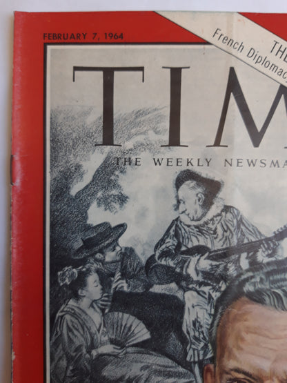 Time magazine Foreign Minister Couve De Murville 07.02.1964 Februar 1964