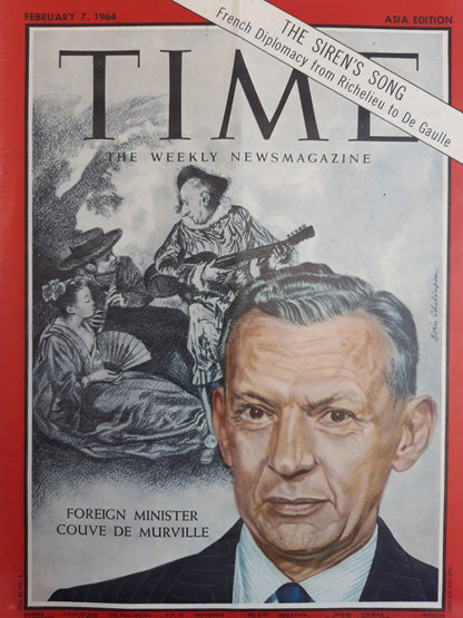 Time magazine Foreign Minister Couve De Murville 07.02.1964 Februar 1964