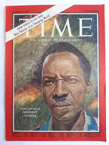 Time magazine Tanganyika`s President Julius Nyerere From Africa to Viet Nam New Policies in a Changing World 13.03.1964 März 1964