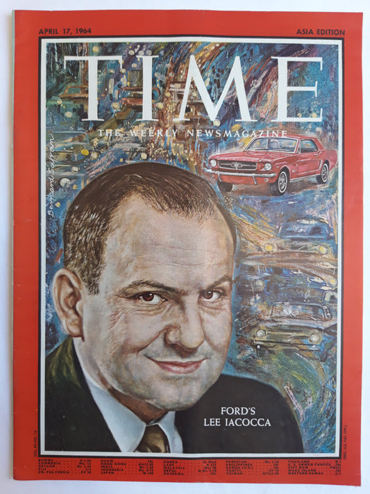 Time magazine Ford`s Lee Iacocca 17.04.1964 April 1964