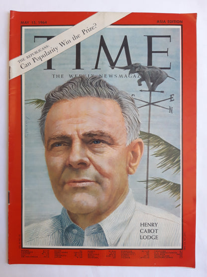 Time magazine Henry Cabot Lodge The Republicans: Can Popularity Win the Prize? 15.05.1964 Mai 1964