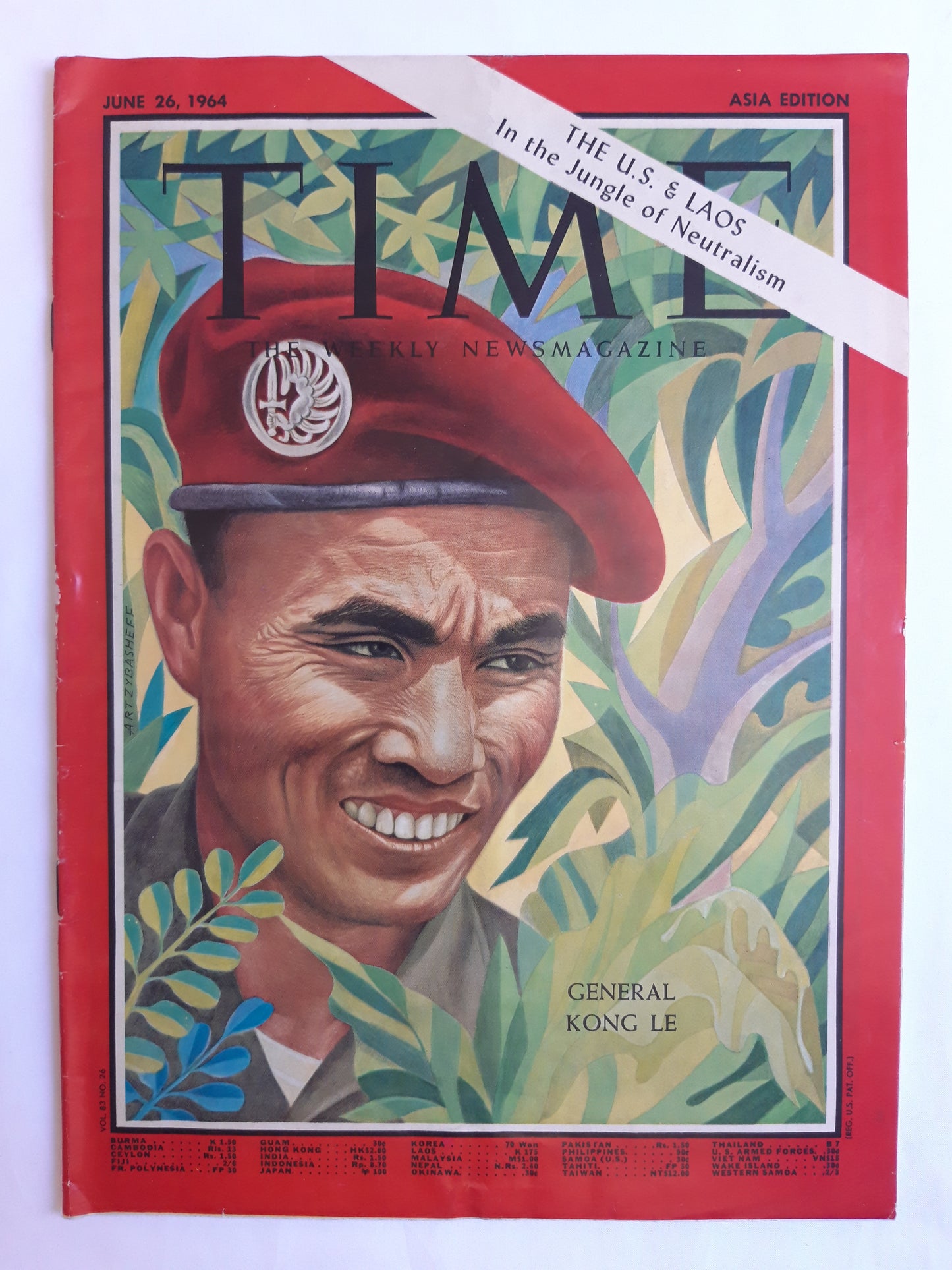Time magazine General Kong Le The U.S. & Laos In the Jungle of Neutralism 26.06.1964 Juni 1964