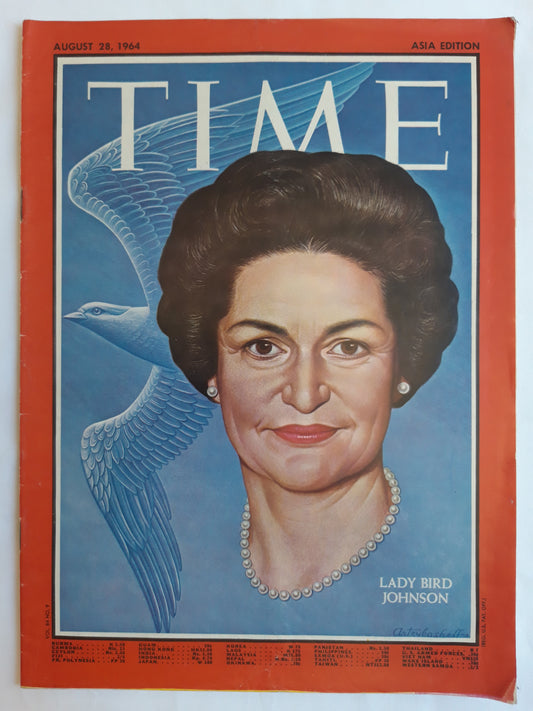 Time magazine  Claudia Alta Lady Bird Johnson 28.08.1964 August 1964