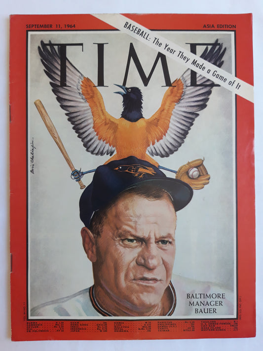 Time magazine Baltimore Manager Hank Bauer Baseball: The Year They Made a Game of It 11.09.1964 september 1964