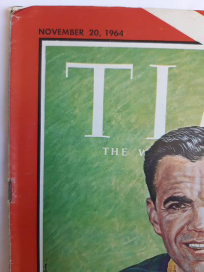 Time magazine Notre Dame Coach Ara Parseghian The Fighting Irish Fight Again 20.11.1964 November 1964