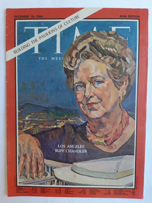 Time magazine Los Angeles Dorothy Buffum Chandler Building the Pavilions of Culture American philanthropist 18.12.1964 Dezember 1964
