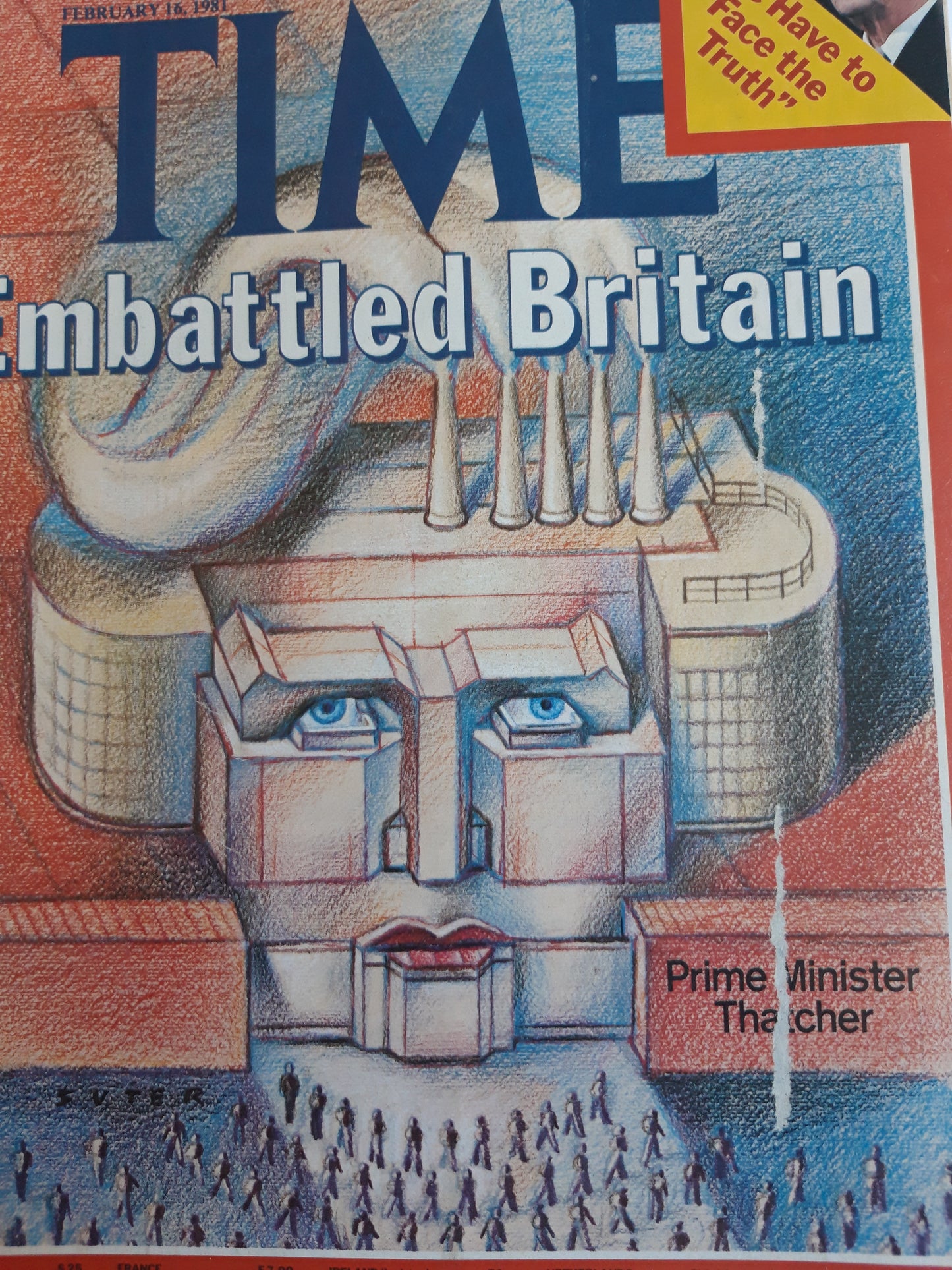 Time magazine Prime Minister Thatcher Embattled Britain Ronald Reagan 16.02.1981 Februar 1981 No.7