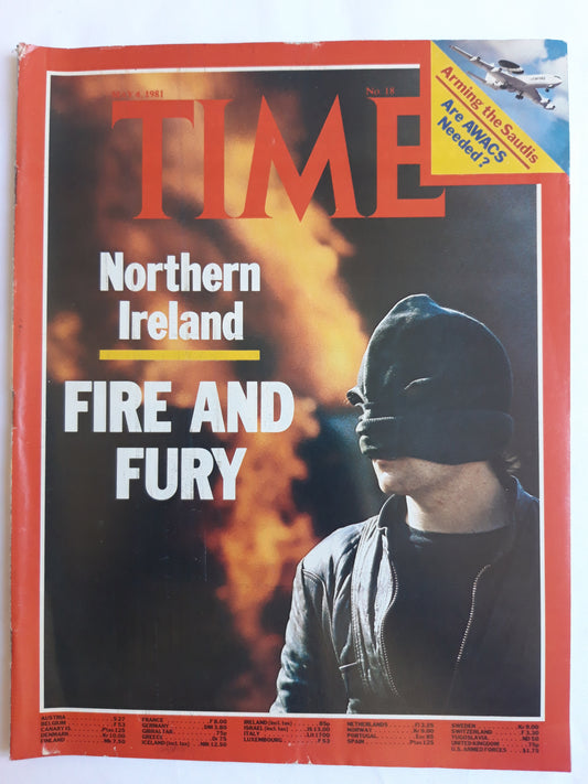 Time magazine Northern Ireland Fire and Fury Arming the Saudis Are AWACS Needed? 04.05.1981 Mai 1981 No.18