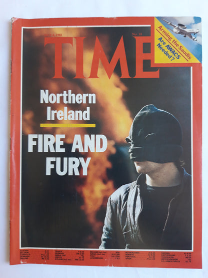 Time magazine Northern Ireland Fire and Fury Arming the Saudis Are AWACS Needed? 04.05.1981 Mai 1981 No.18