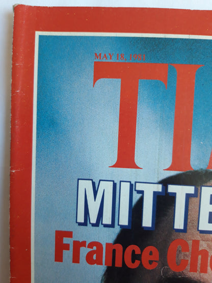 Time magazine Francois Mitterrand France Chooses Change Troubled Israel 18.05.1981 Mai 1981