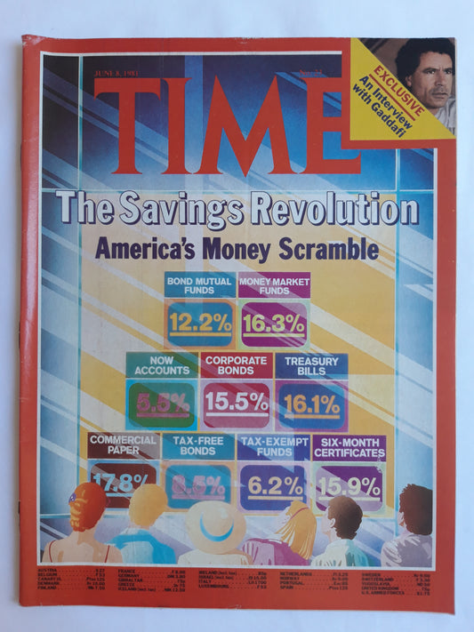 Time magazine The Savings Revolution America`s Money Scramble 08.06.1981 Juni 1981 No.23