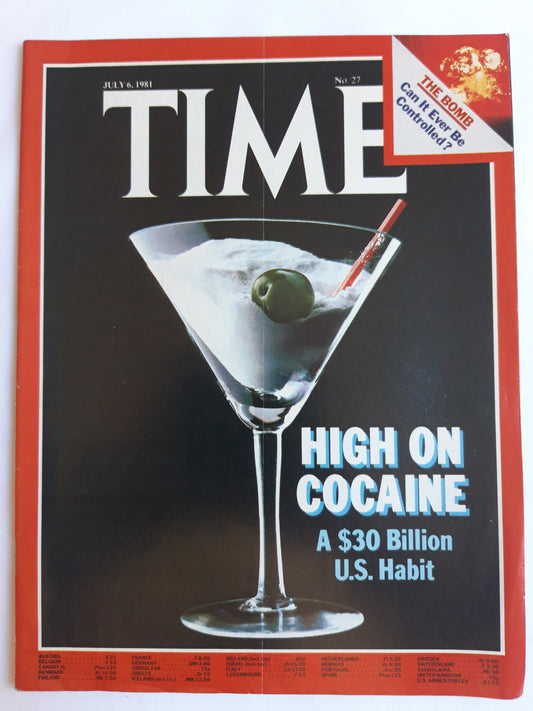Time magazine High on cocaine A 30 Billion Dollar U.S. Habit The bomb 06.07.1981 Juli 1981 No.27