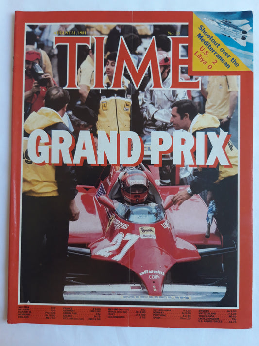 Time magazine Grand Prix Shootout over the Mediterranean 31.08.1981 August 1981 No.35