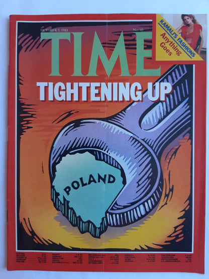 Time magazine Tightening up Poland Norma Kamali`s Fashions 05.10.1981 Oktober 1981 No.40