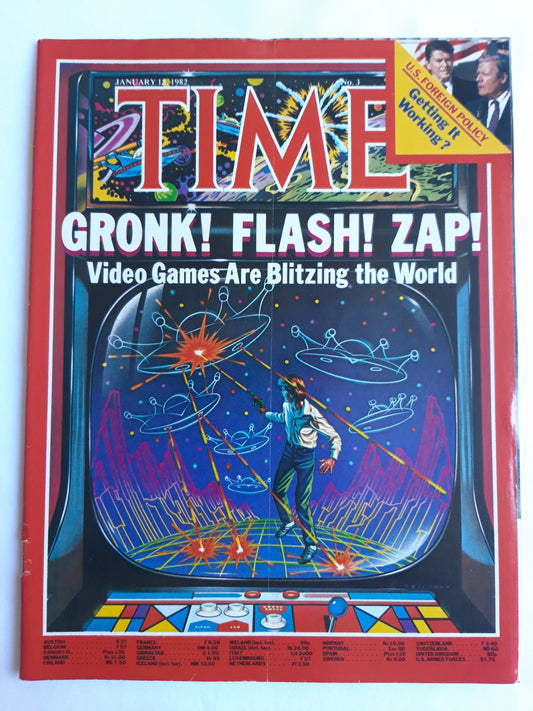 Time magazine Gronk! Flash! Zap! Video Games Are Blitzing the World 18.01.1982 Januar 1982