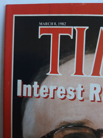 Time magazine Interest Rate Anguish U.S.Federal Reserve Chairman Paul Volcker 08.03.1982 März 1982
