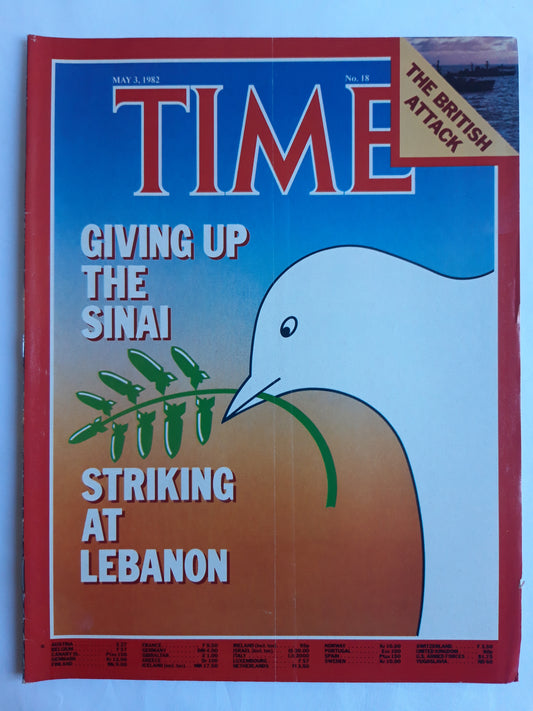 Time magazine Giving Up The Sinai Striking at Lebanon The British Attack 03.05.1982 Mai 1982 No.18