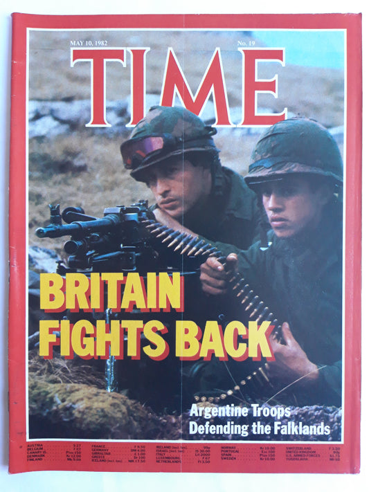 Time magazine Britain Fights Back Argentine Troops Defending the Falklands 10.05.1982 Mai 1982 No.19