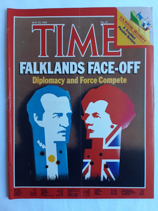 Time magazine Falklands Face-Off Diplomacy and Force Compete 24.05.1982 Mai 1982 No.21