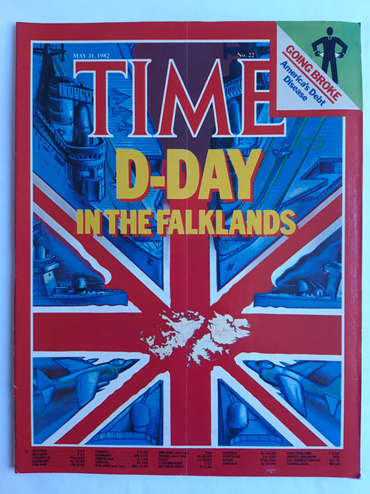Time magazine D-Day in the Falklands Going Broke America`s Debt Disease 31.05.1982 Mai 1982 No.22