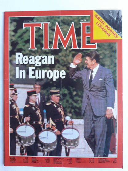 Time magazine Ronald Reagan in Europe Israel Invades Lebanon 14.06.1982 Juni 1982 No.24