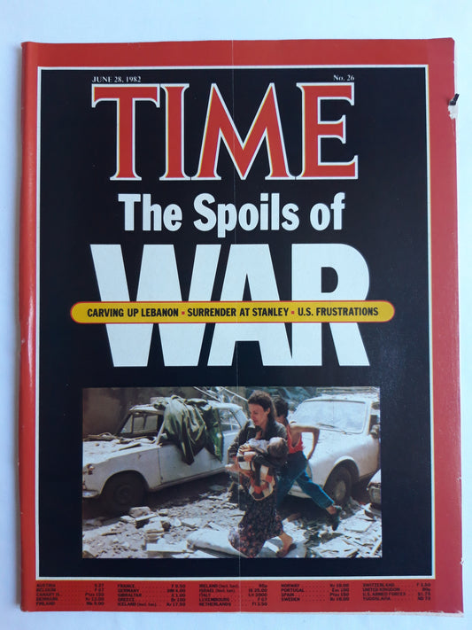 Time magazine The Spoils of War Carving up Lebanon 28.06.1982 Juni 1982 No.26