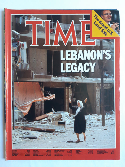 Time magazine Lebanon´s Legacy The Great U.S. Land  Sale 23.08.1982 August 1982 No.34