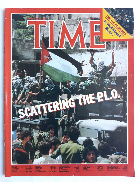 Time magazine Scattering The P.L.O. The U.S. Economy Is Wall Street Right? 06.09.1982 September 1982 No.36
