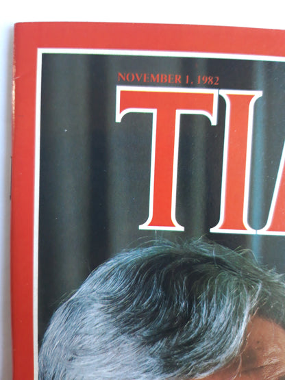 Time magazine The Bottom Line... Bisted The John De  Lorean`s Shattered Dream Ronald Reagan U.S. Election What ´s at Stake 01.11.1982 November No.44