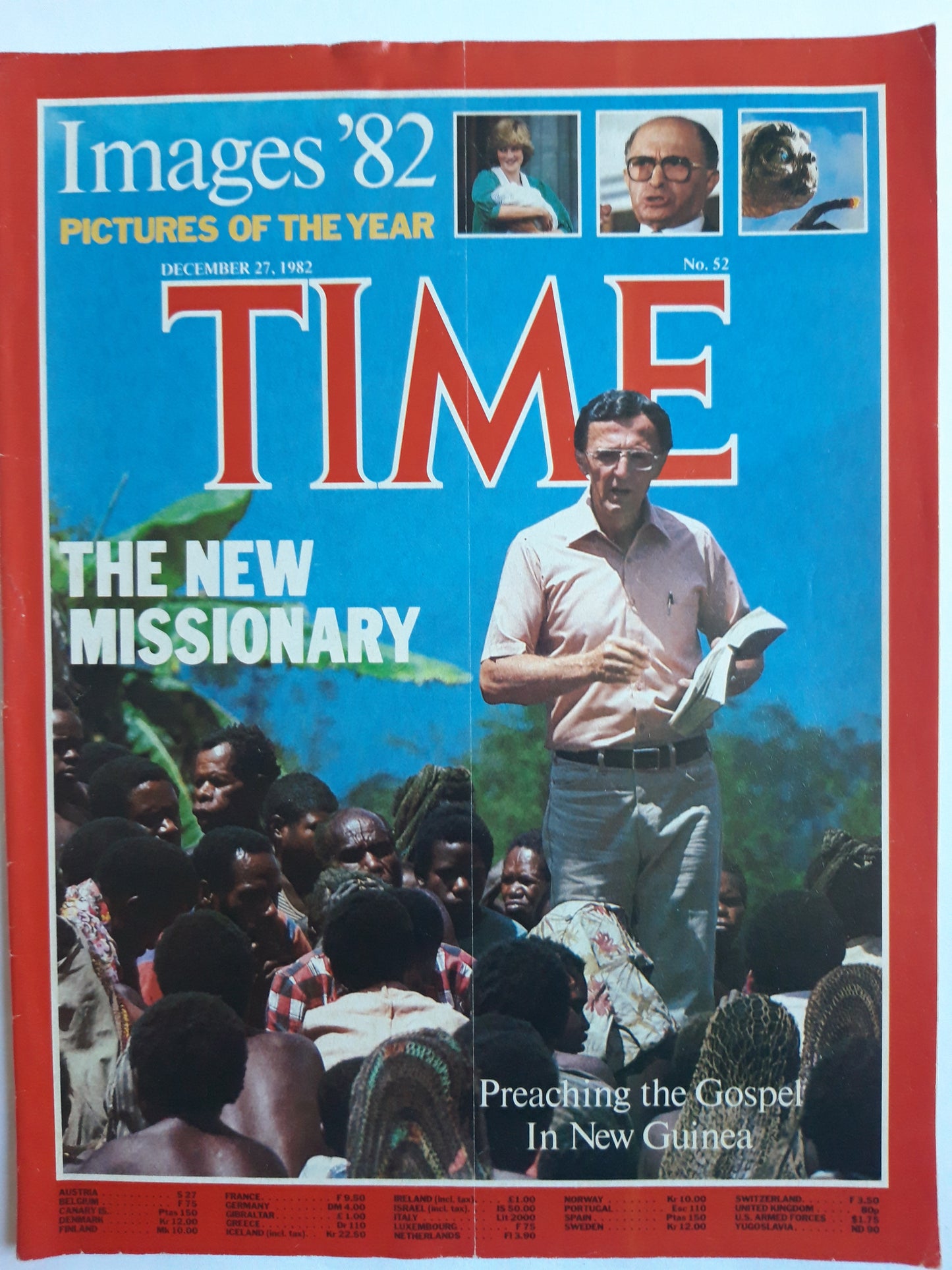 Time magazine The New Missionary Images ´82 Preaching the Gospel In New Guinea 27.12.1982 Dezember 1982 No.52