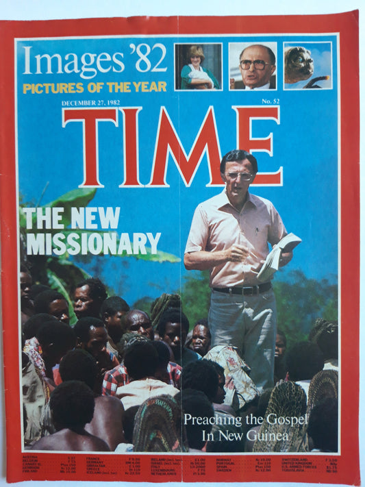 Time magazine The New Missionary Images ´82 Preaching the Gospel In New Guinea 27.12.1982 Dezember 1982 No.52