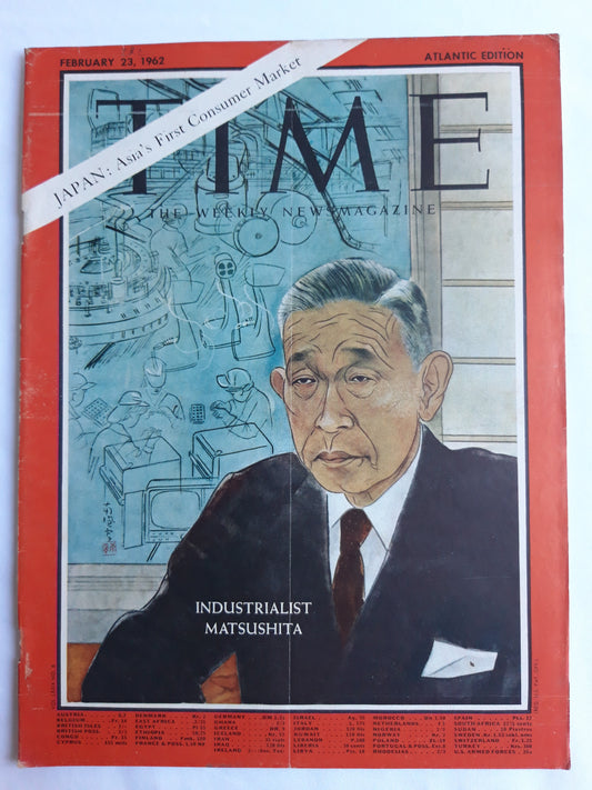 Time magazine Industrialist Konosuke Matsushita Japan: Asia`s First Consumer Market 23.02.1962 Februar 1962