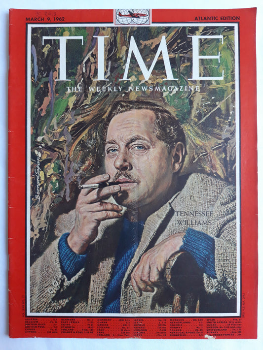 Time magazine Tennessee Williams 09.03.1962 März 1962