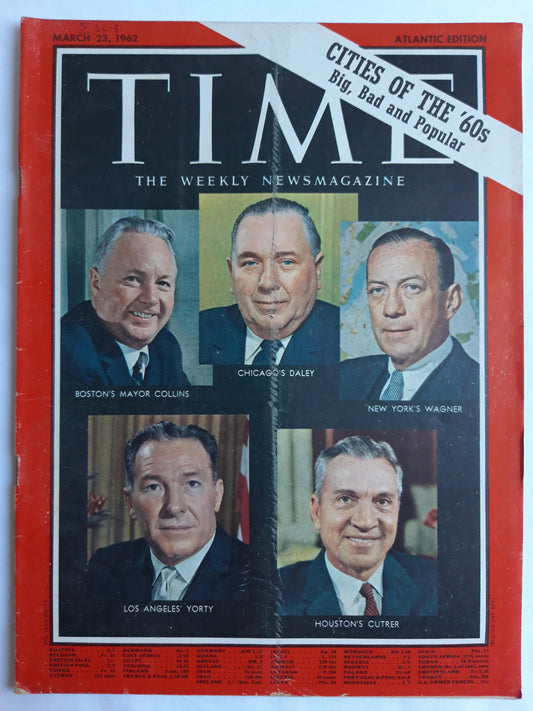 Time magazine Cities of the `60s Big, Bad and Popular 23.03.1962 März 1962