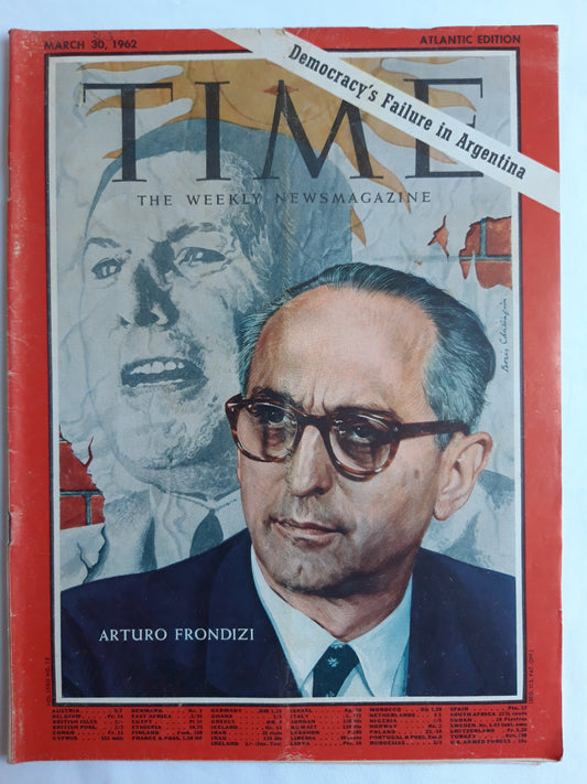Time magazine Arturo Frondizi 30.03.1962 März 1962