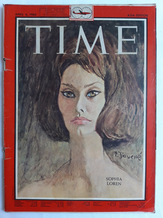 Time magazine Sophia Loren 06.04.1962 April 1962
