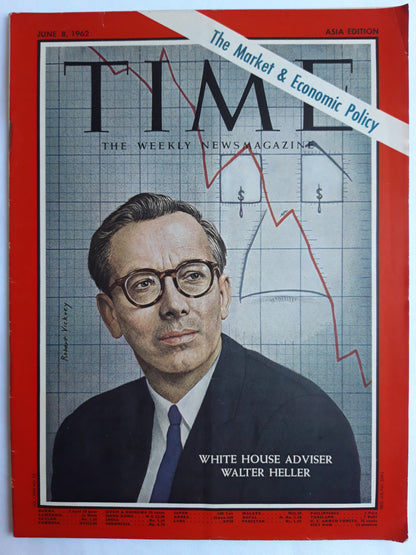 Time magazine White House Adviser Walter Heller The Market & Economic Policy 08.06.1962 Juni 1962