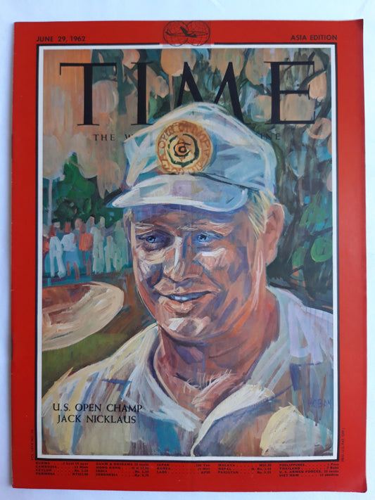 Time magazine U.S. OpeChamp Jack Nicklaus 29.06.1962 Juni 1962