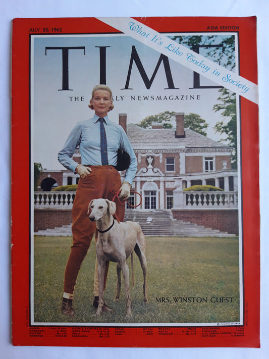 Time magazine  Mrs. Winston Guest Lucy Douglas Cochrane C. Z. Guest Sissy See Zee 20.07.1962 Juli 1962