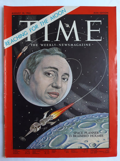 Time magazine Space Planner D. Brainerd Holmes Reaching for the Moon 10.08.1962 August 1962