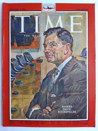 Time magazine Banker David Rockefeller 07.09.1962 September 1962
