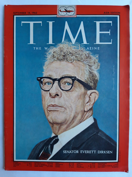 Time magazine Senator Everett Dirksen 14.09.1962 September 1962