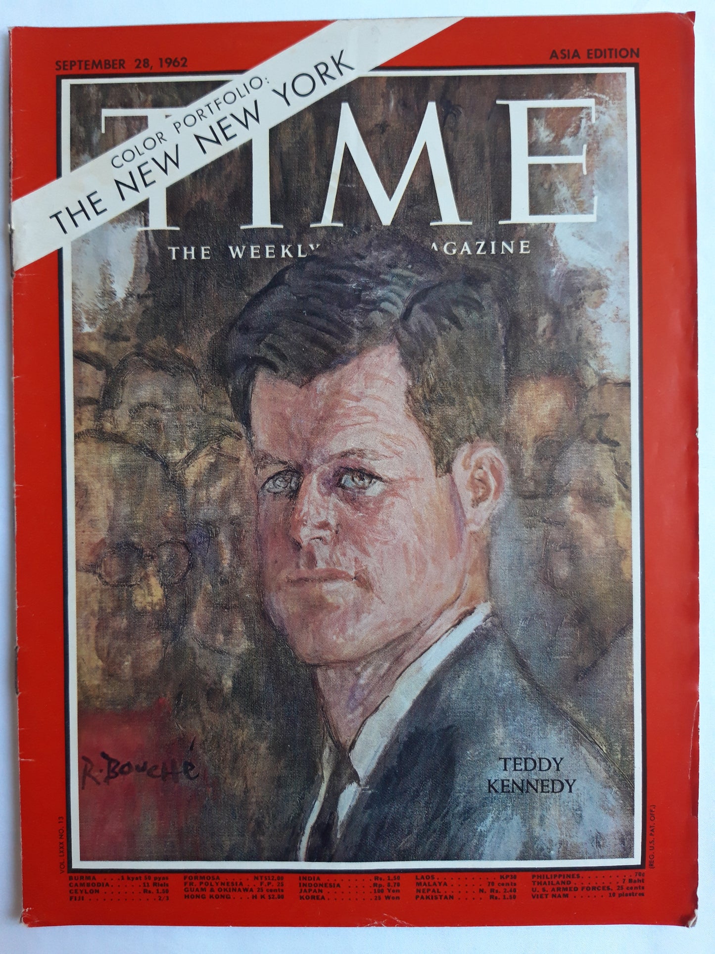 Time magazine Teddy Kennedy 28.09.1962 September 1962