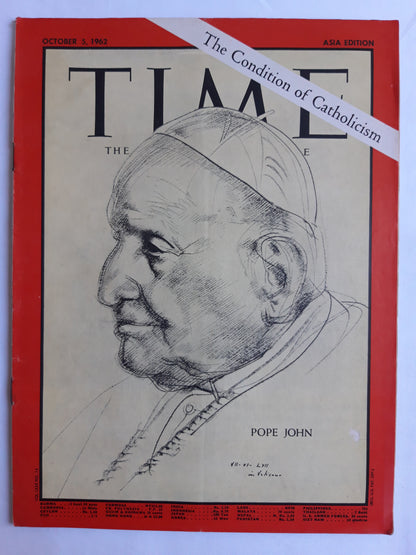 Time magazine Pope John The Condition of Catholicism 05.10.1962 Oktober 1962