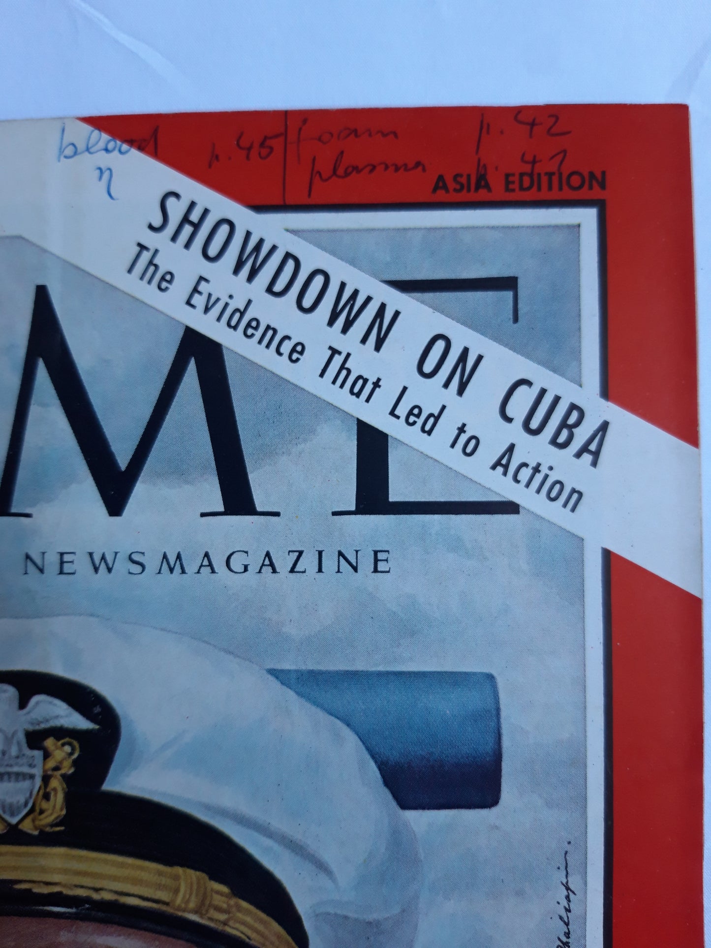 Time magazine Chief of Naval Operations George W. Anderson Showdown on Cuba 02.11.1962 November 1962