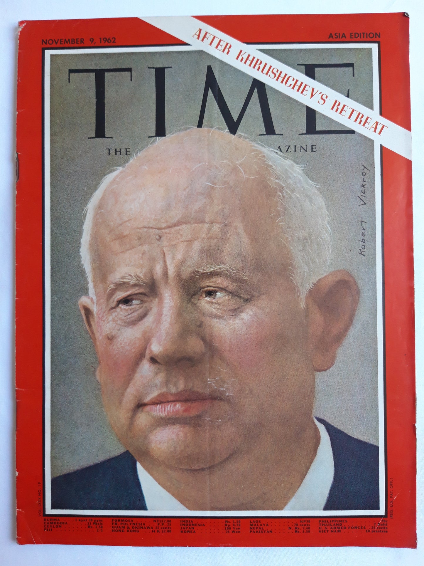 Time magazine Leonid Khrushchev´s Retreat 09.11.1962 November 1962