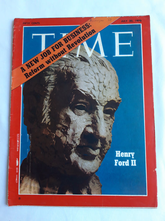 Time magazine Henry Ford II A New Job for Business Reform without Revolution 20.07.1970 Juli 1970